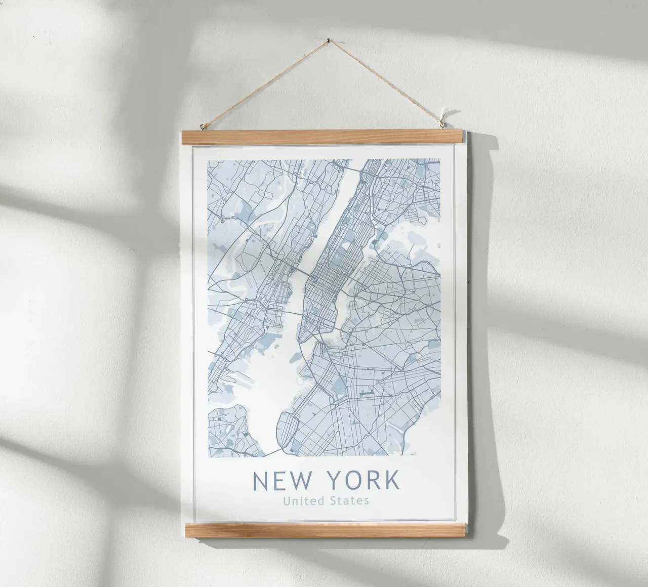 New York USA Maps carta hahnemühle da Trending Art Company