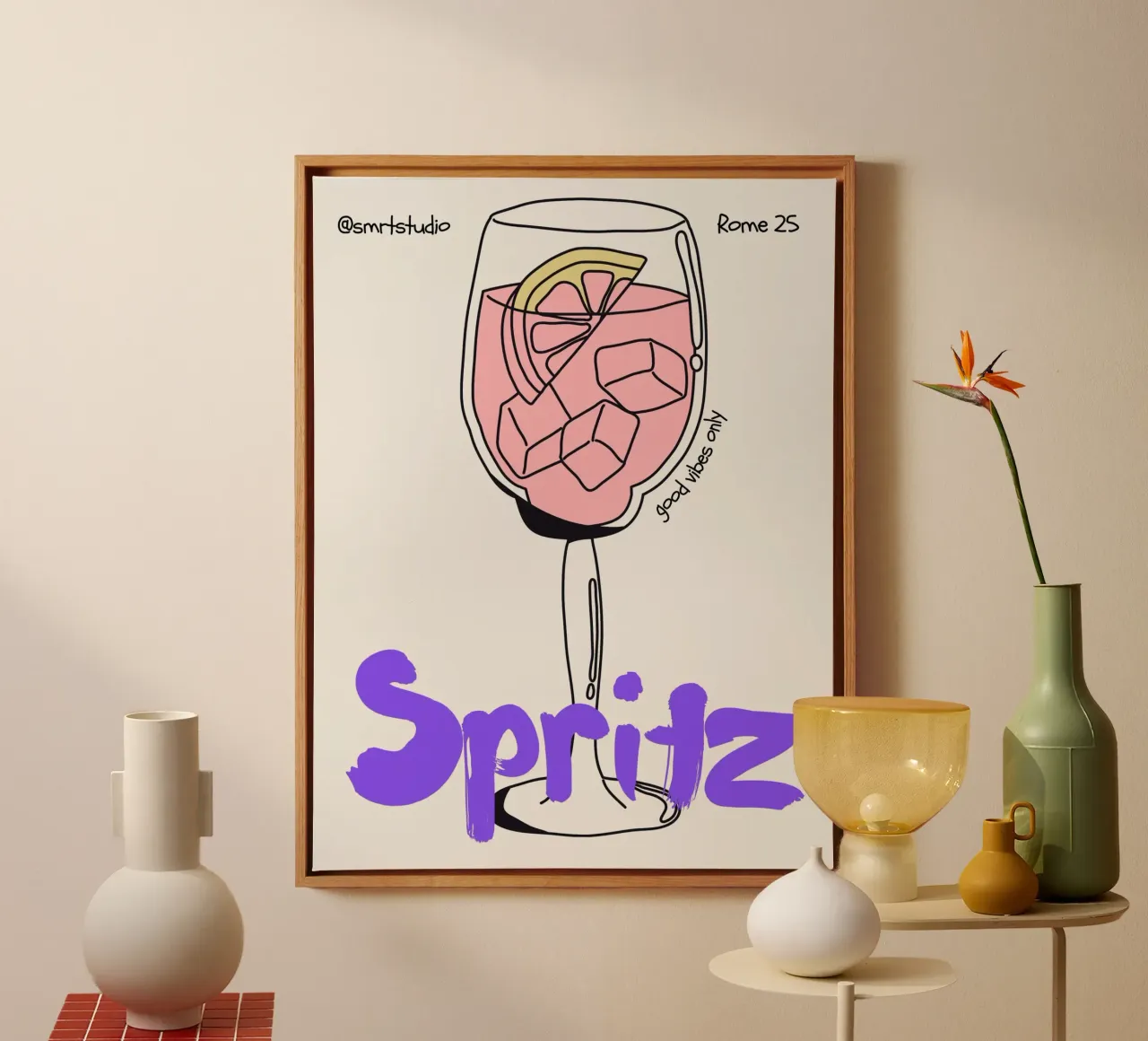 SPRITZ tela con Cornice a cassetta da Einfach Uebel