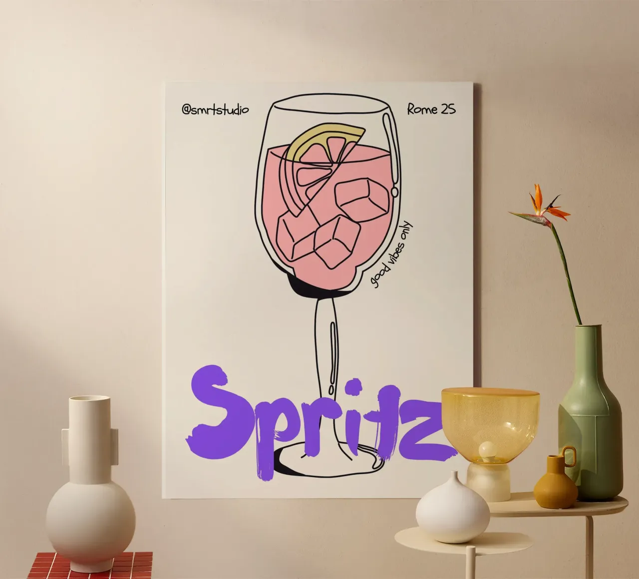 SPRITZ tela con Cornice a cassetta da Einfach Uebel