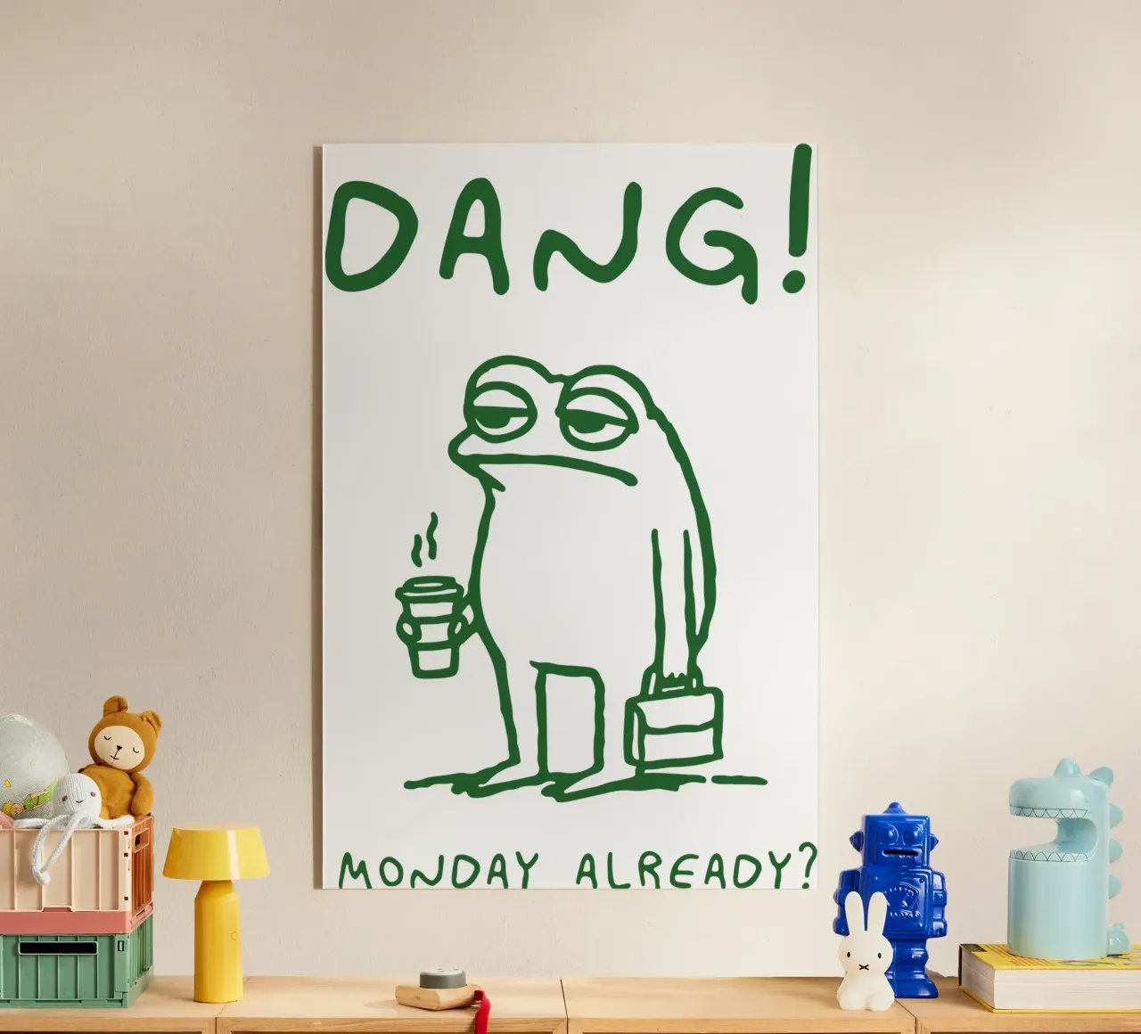 Frog Dang Monday Already ? acrylic glass by Peyek Island