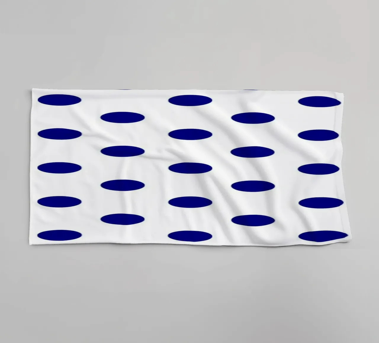 Motivo a pois bianchi e blu navy asciugamano da bagno da Shark Printables