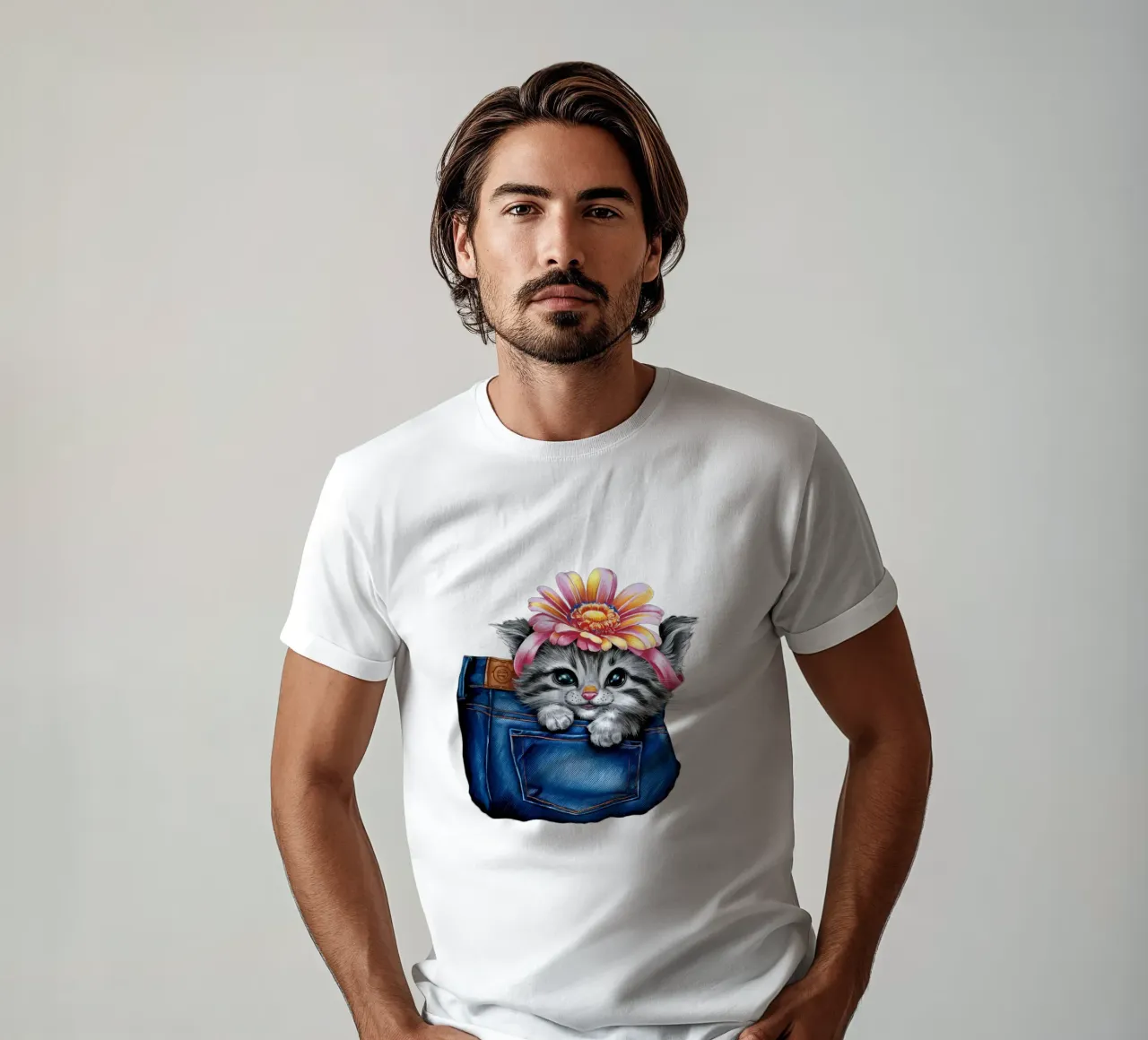 Le chat dans la poche t-shirt da dinem
