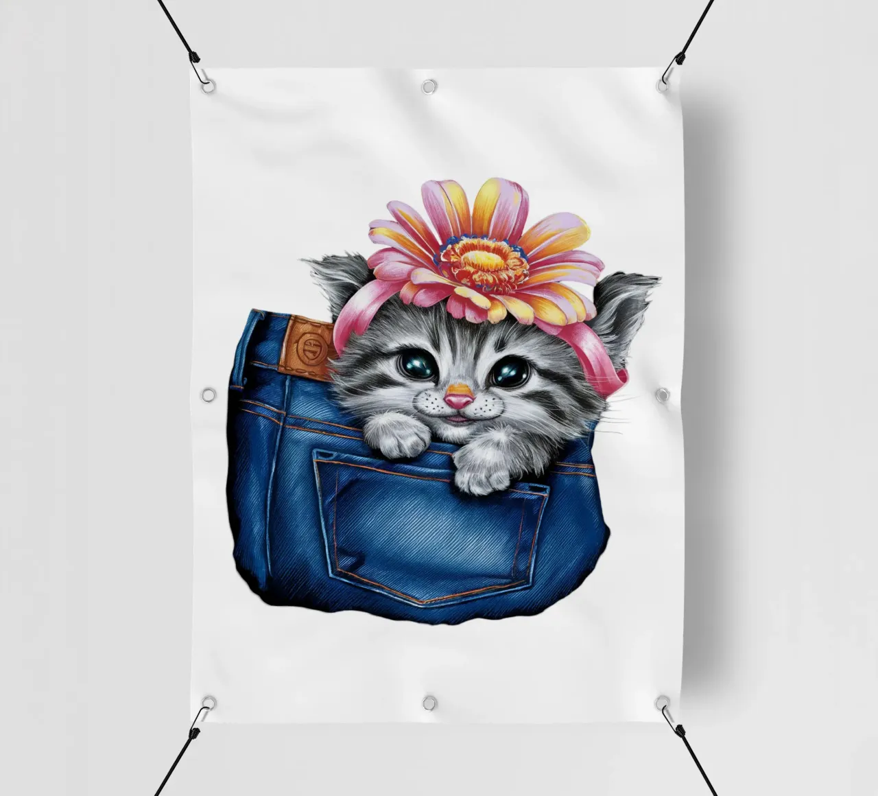 Le chat dans la poche telo in pvc da dinem