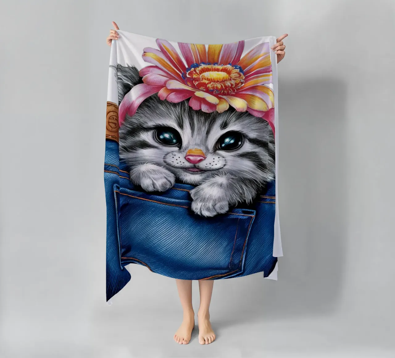 Le chat dans la poche telo mare da dinem