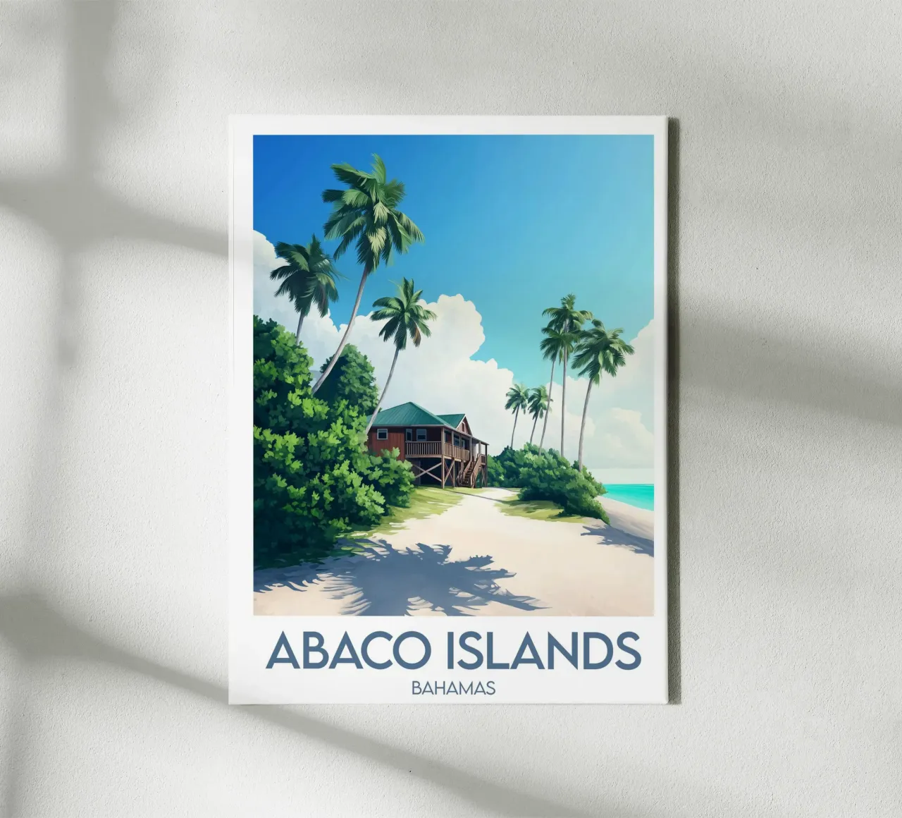 Affiche Abaco Islands tela con Cornice a cassetta da Frame the World