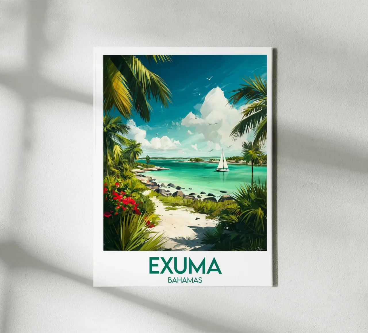Exuma affiche canvas met Baklijst van Frame the World