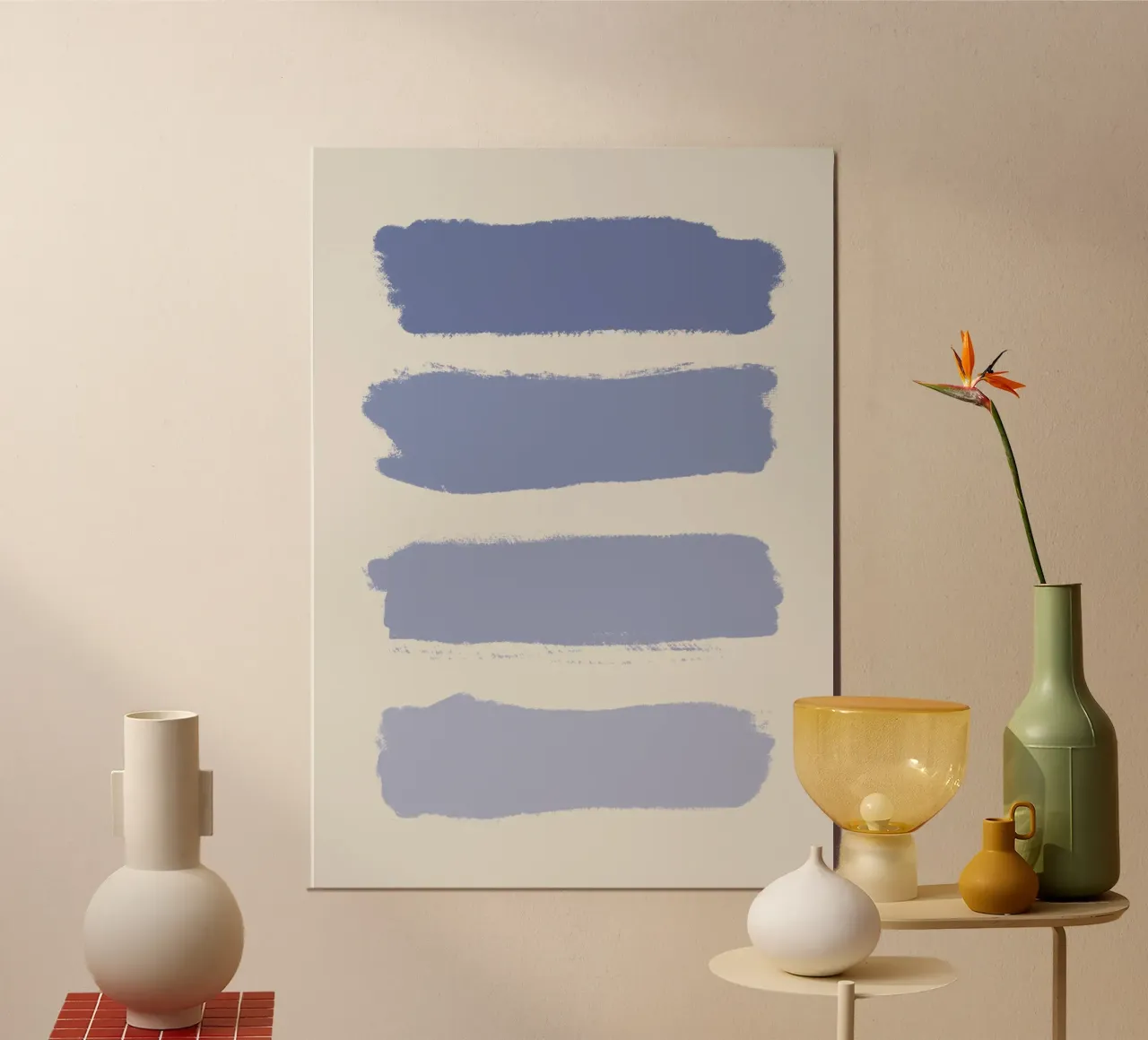 Sfumature di blu. poster con telaio in plastica da Sixmai