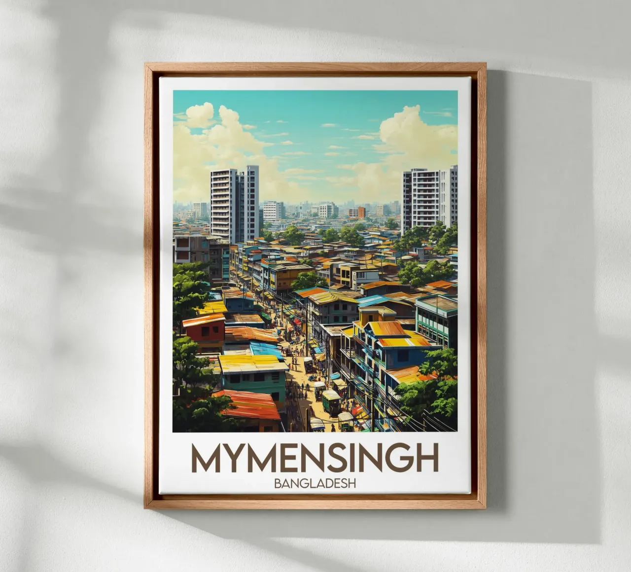 Affiche Mymensingh tela con Cornice a cassetta da Frame the World