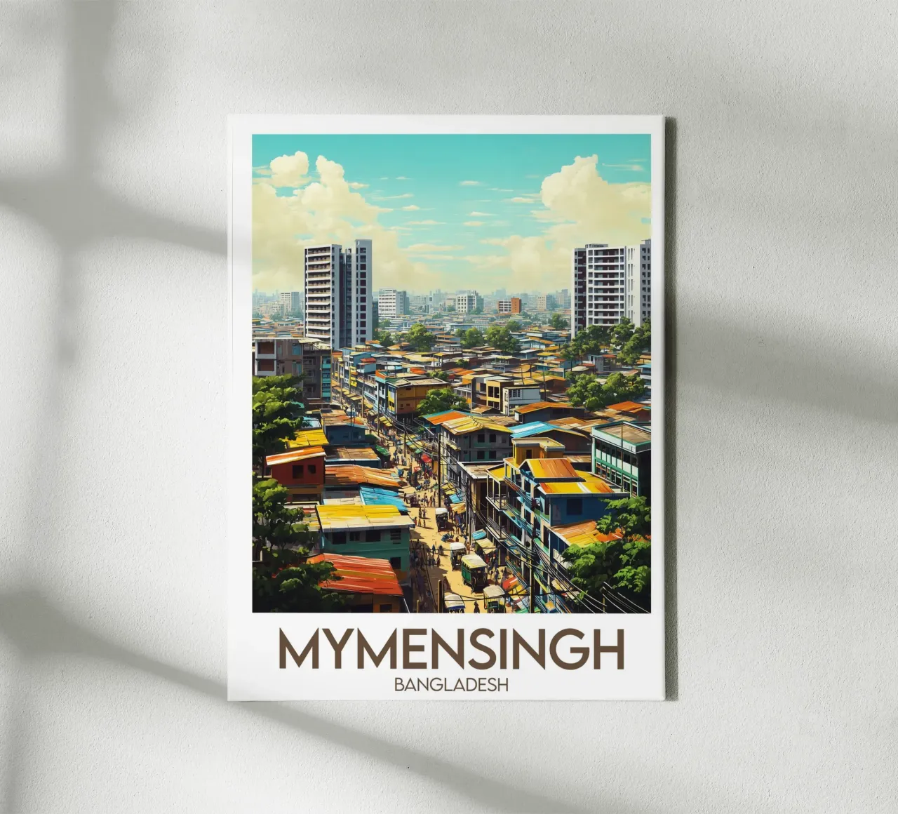 Affiche Mymensingh tela con Cornice a cassetta da Frame the World