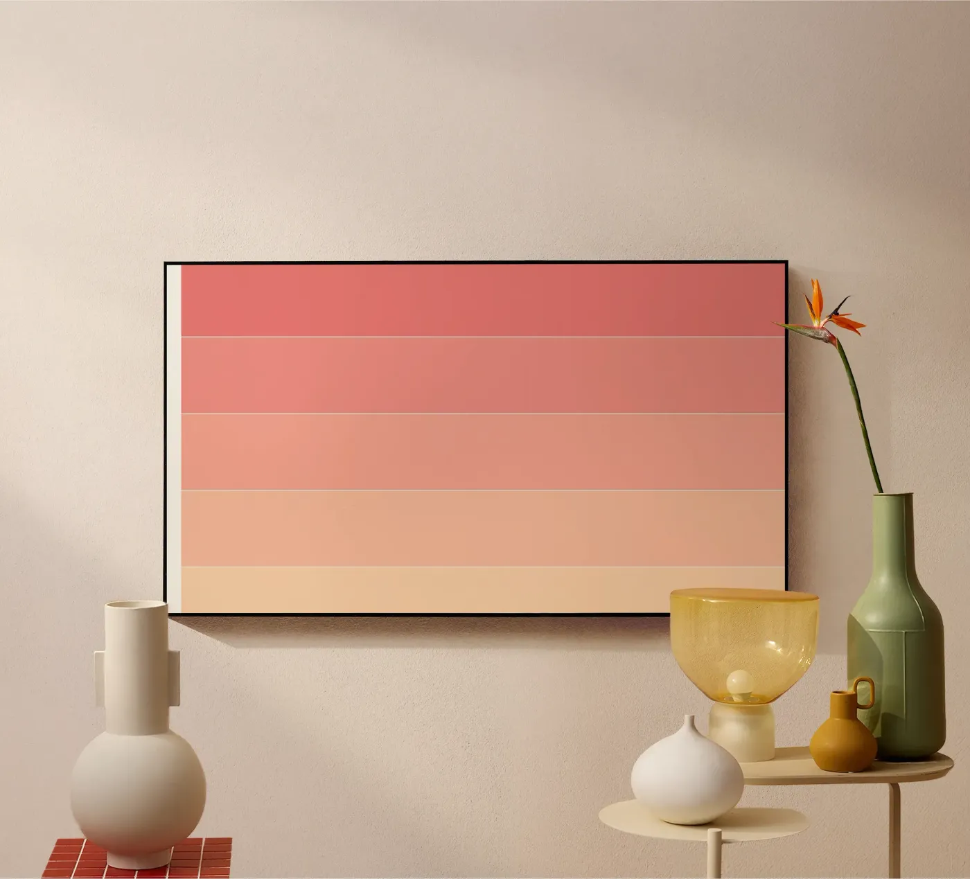 Pink Stripes Pattern Acryl-Glas von Shark Printables