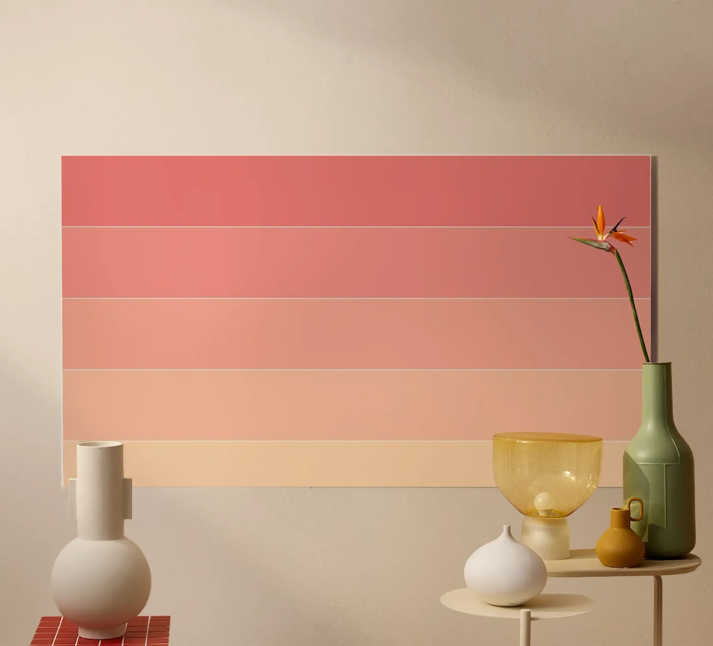 Pink Stripes Pattern Acryl-Glas von Shark Printables