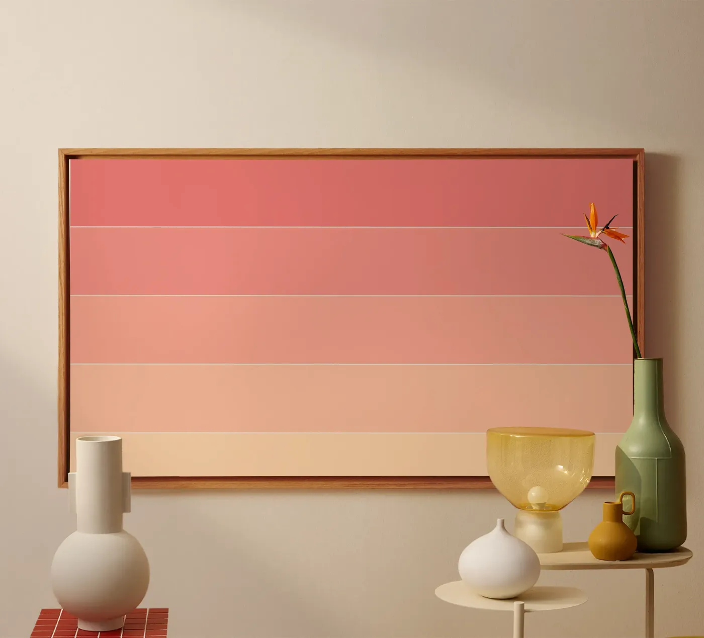 Pink Stripes Pattern canvas by Shark Printables