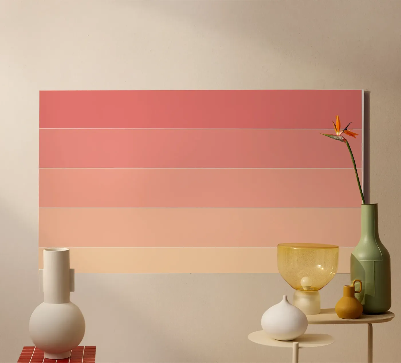 Pink Stripes Pattern canvas by Shark Printables
