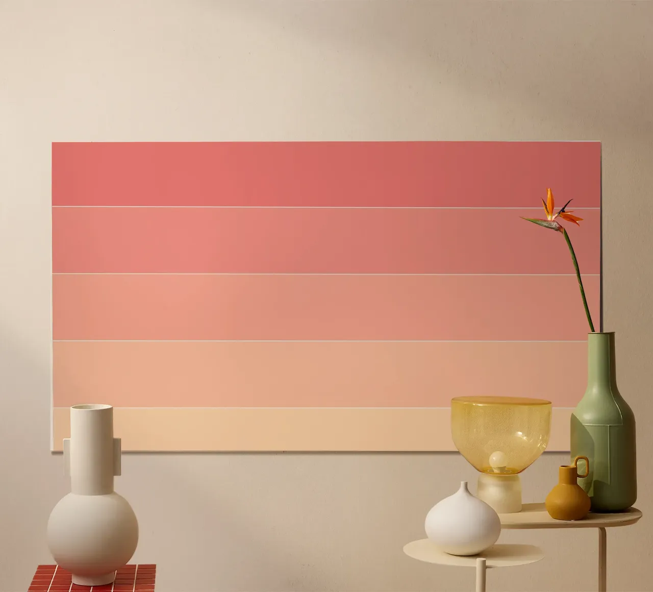 Pink Stripes Pattern poster by Shark Printables