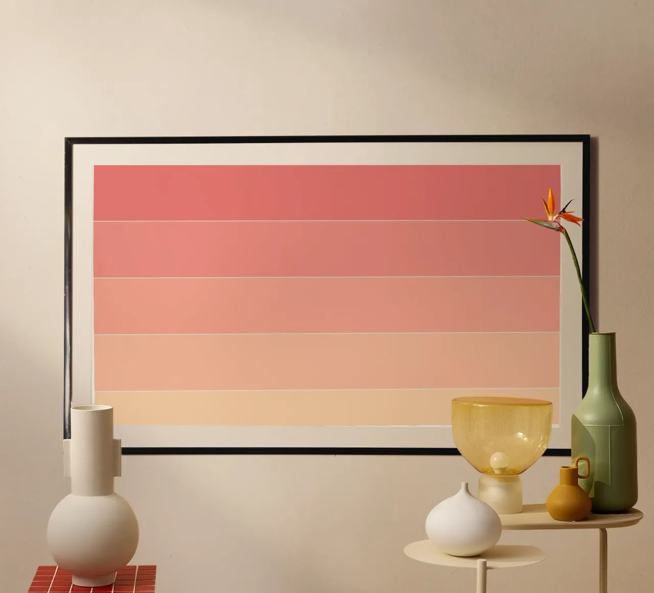 Pink Stripes Pattern poster by Shark Printables