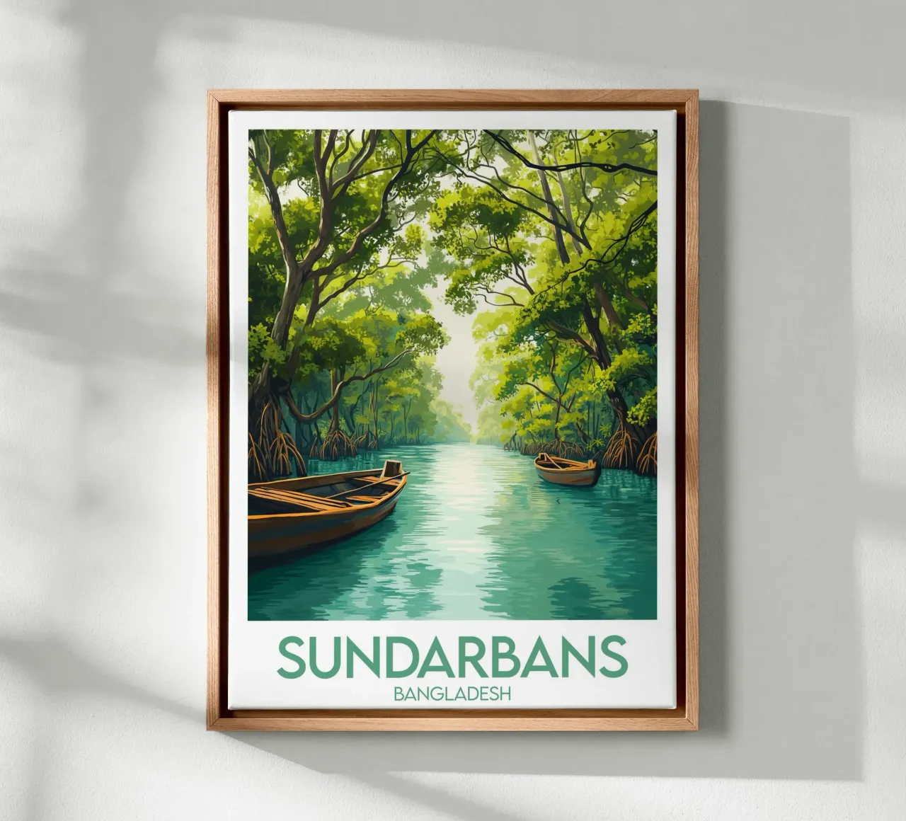 Affiche Sundarbans tela con Cornice a cassetta da Frame the World