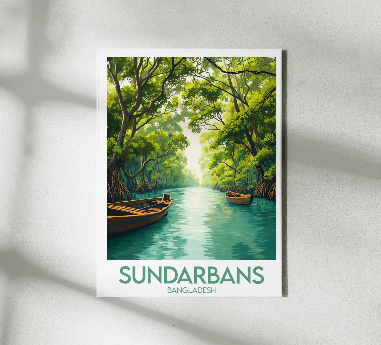 Affiche Sundarbans tela con Cornice a cassetta da Frame the World