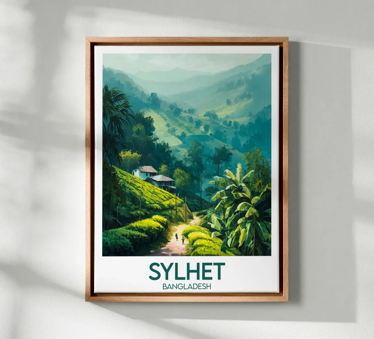 Affiche Sylhet tela con Cornice a cassetta da Frame the World