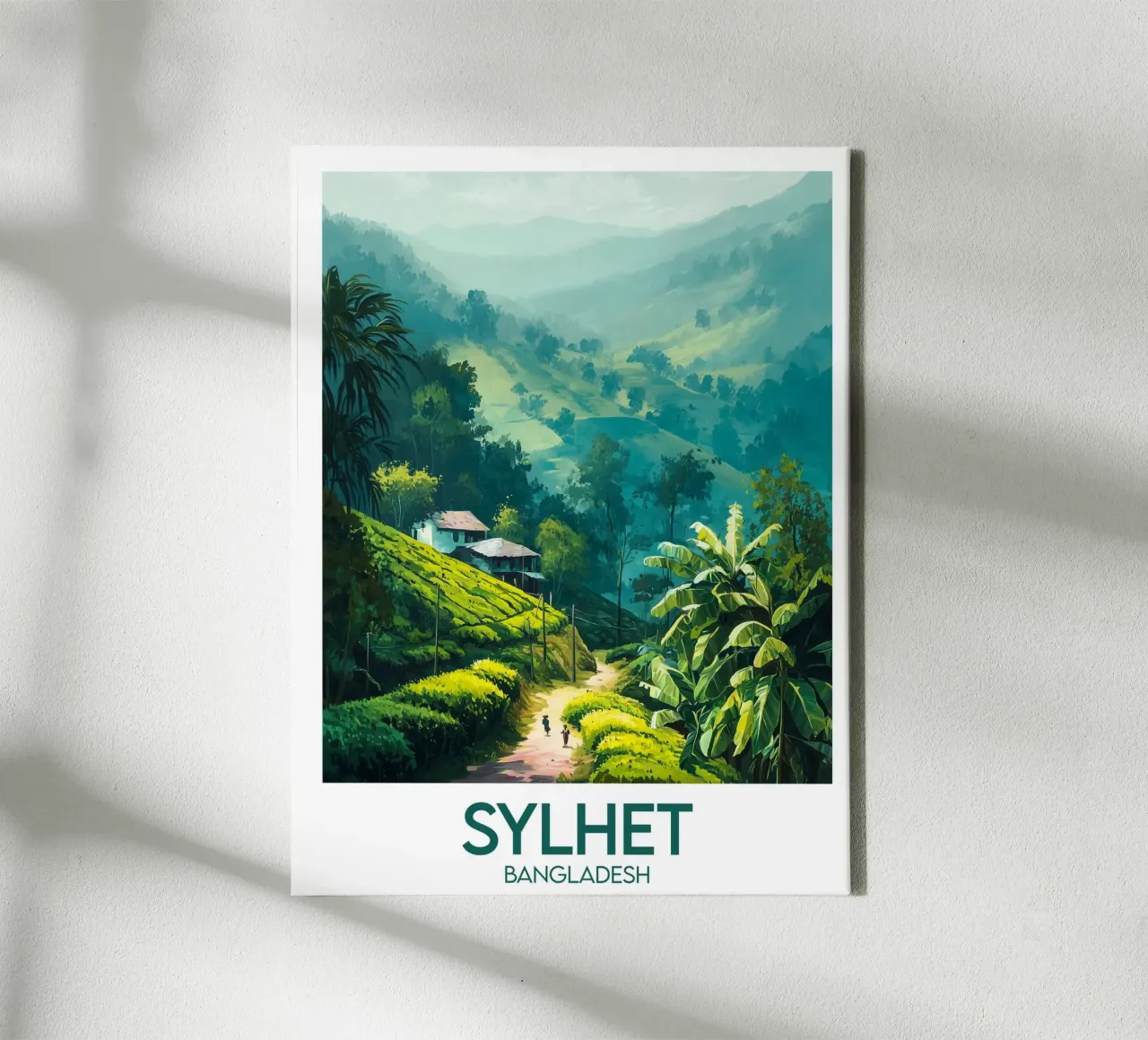 Affiche Sylhet tela con Cornice a cassetta da Frame the World