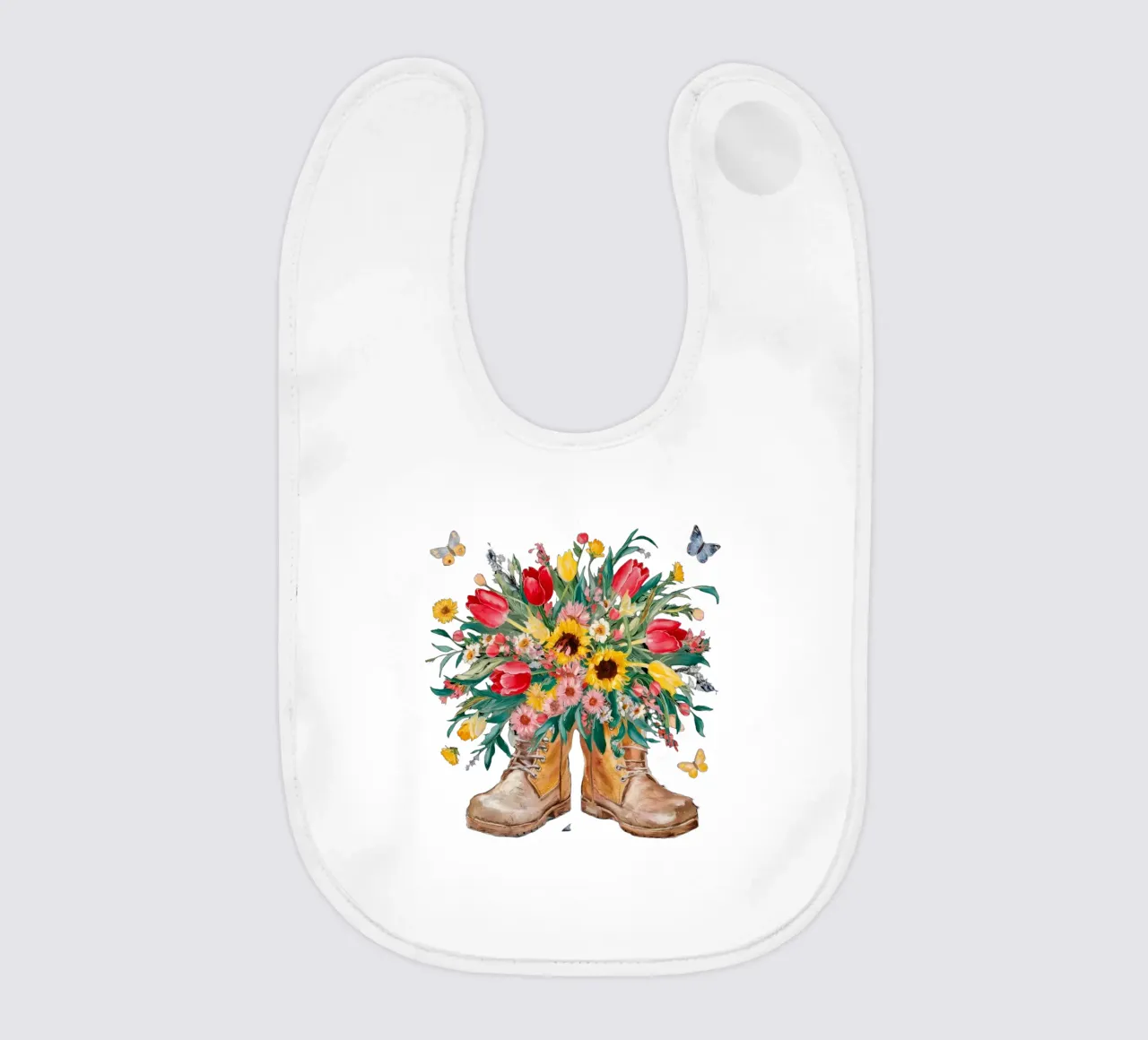 Stivali con fiori bavaglino da dinem