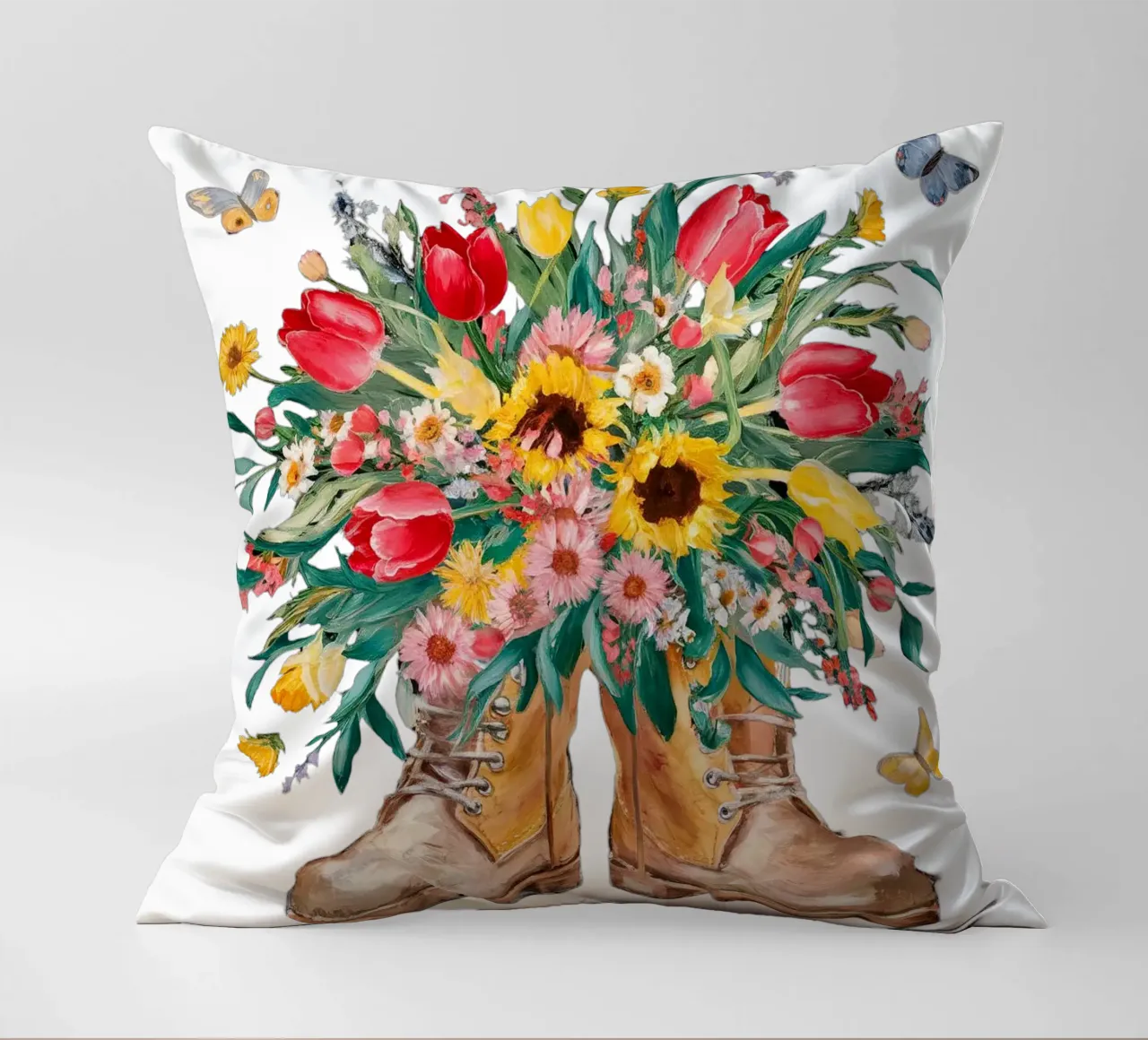 Stivali con fiori cuscino da dinem