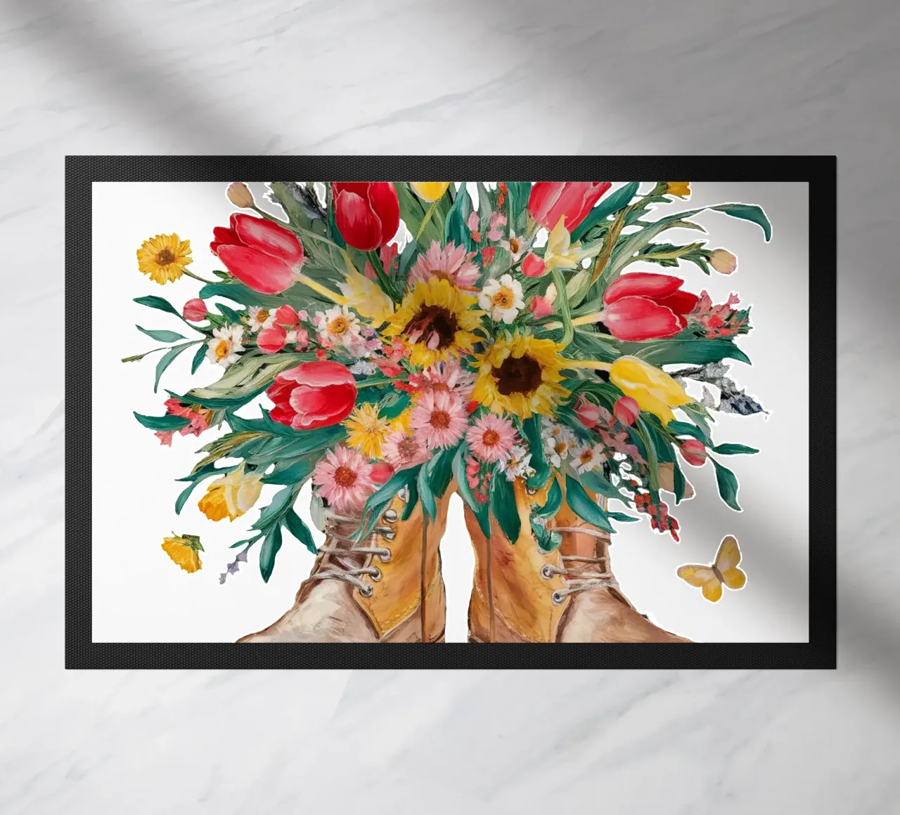 Stivali con fiori zerbino da dinem