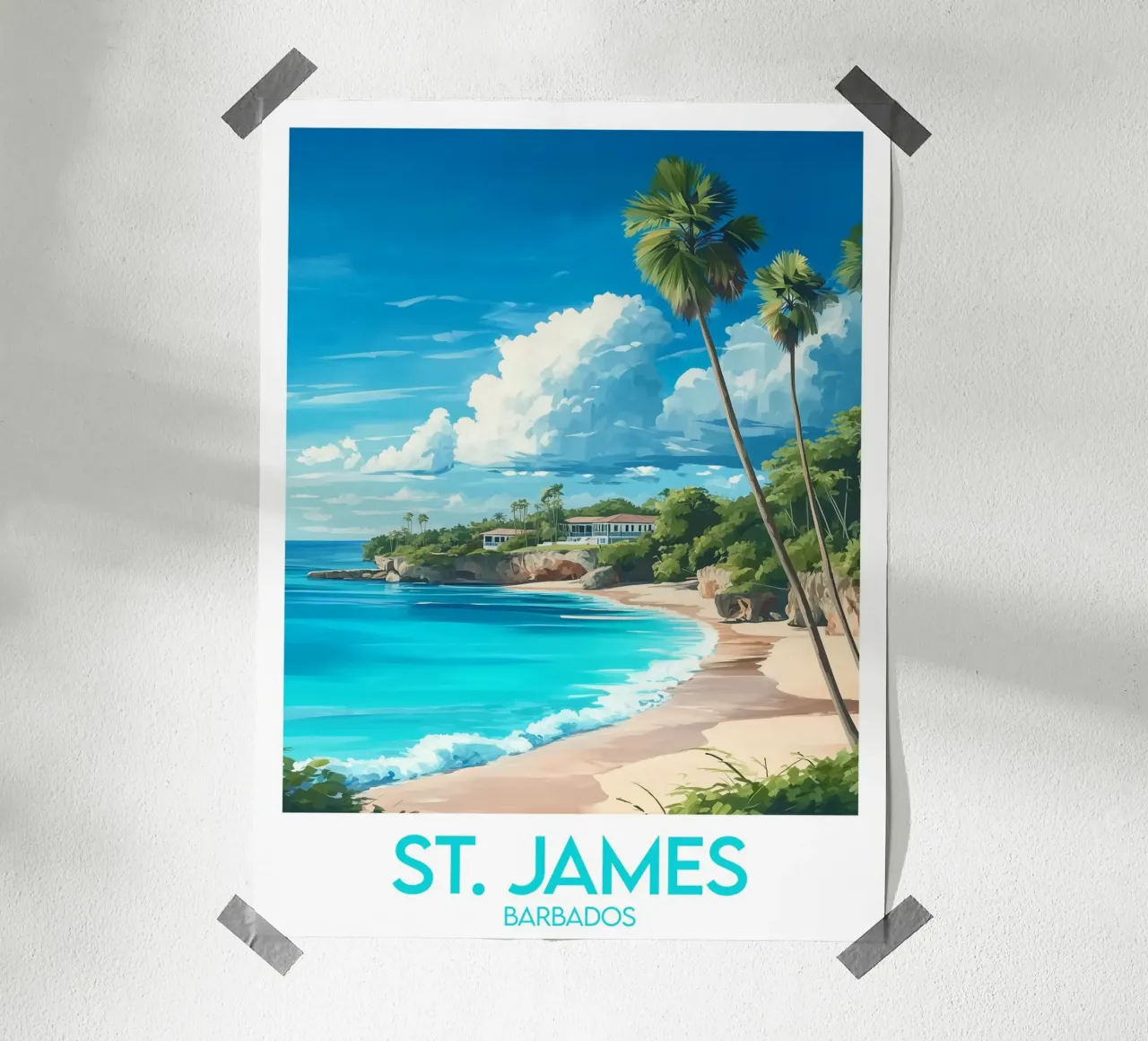 Affiche St James poster con telaio in plastica da Frame the World