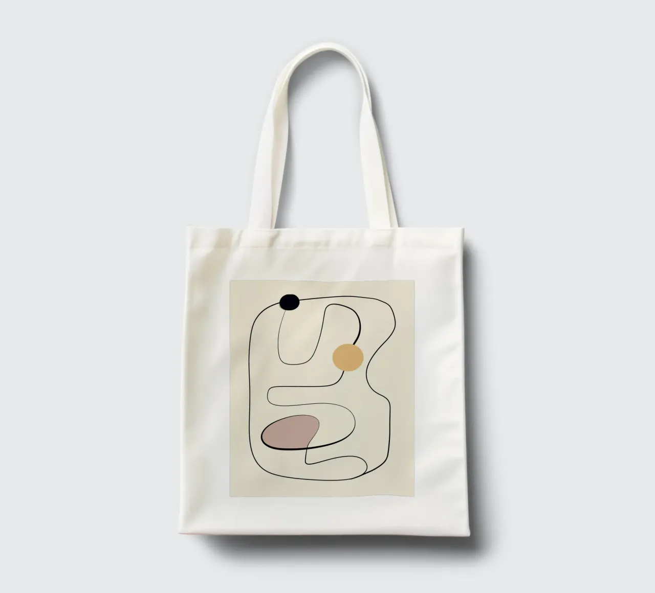 Minimal graceful line art abstract 21 borsa in juta da Little Dean