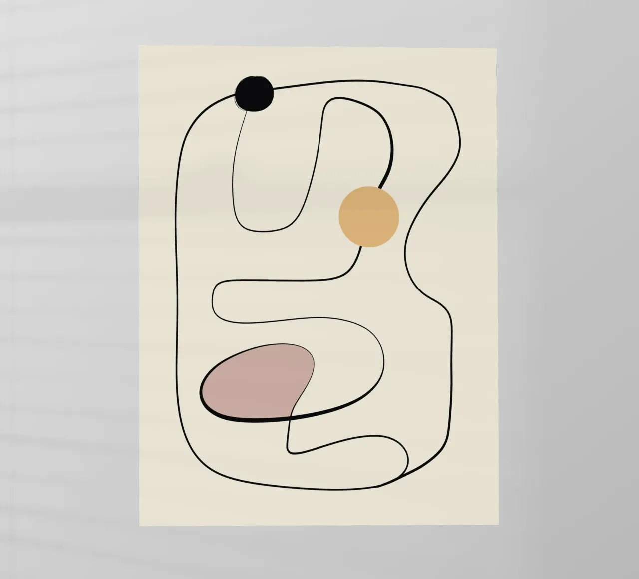 Minimal graceful line art abstract 21 pellicola backlit da Little Dean