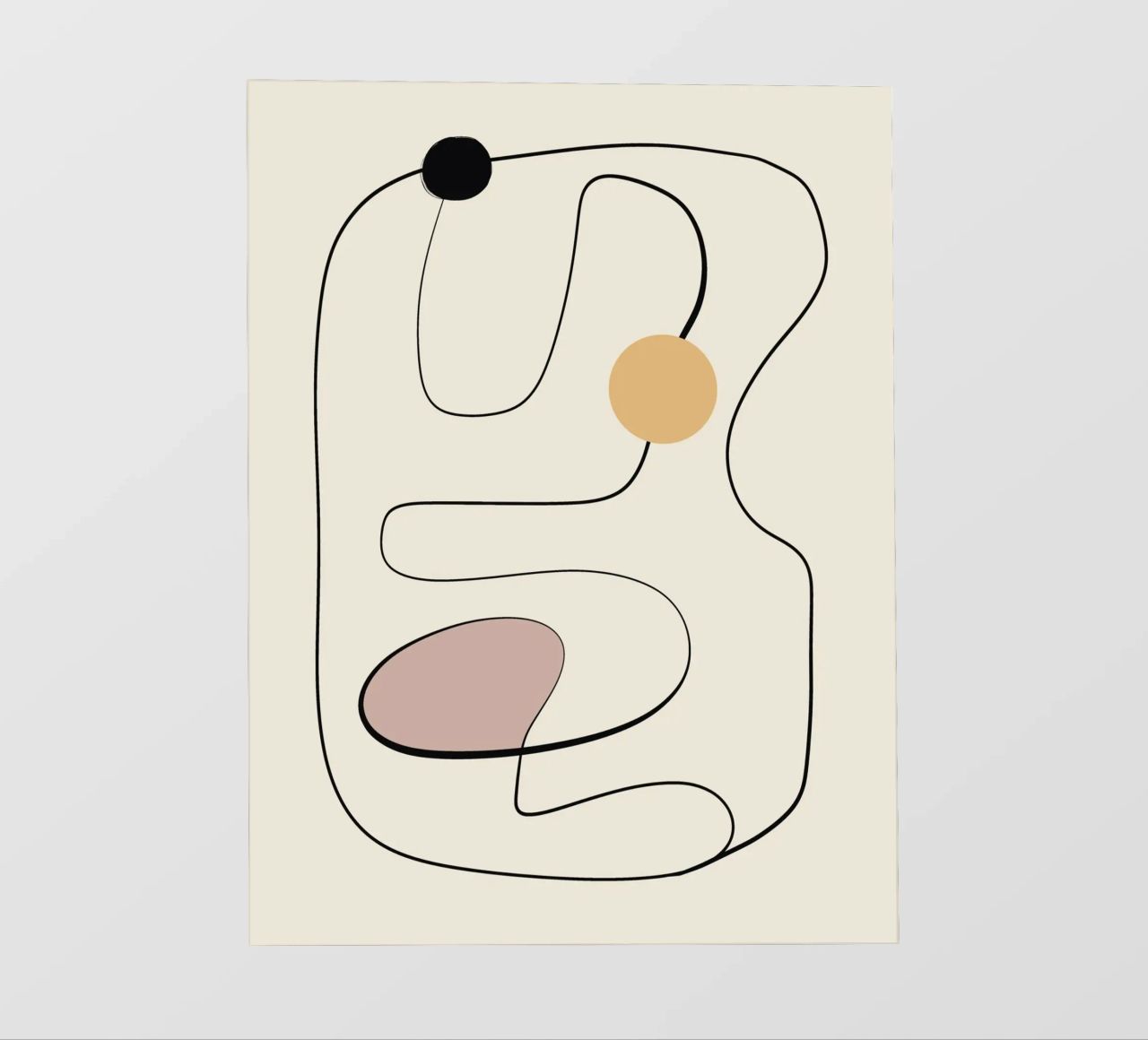 Minimal graceful line art abstract 21 pellicola backlit da Little Dean