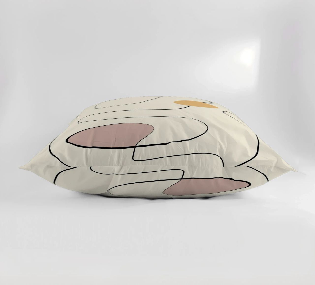 Minimal graceful line art abstract 21 decorative cushion by Little Dean