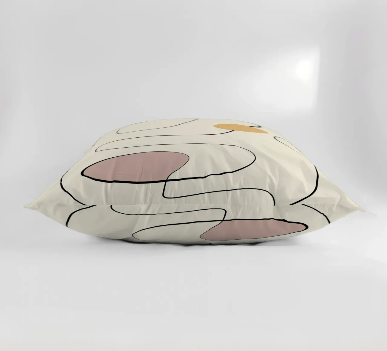 Minimal graceful line art abstract 21 cuscino da Little Dean