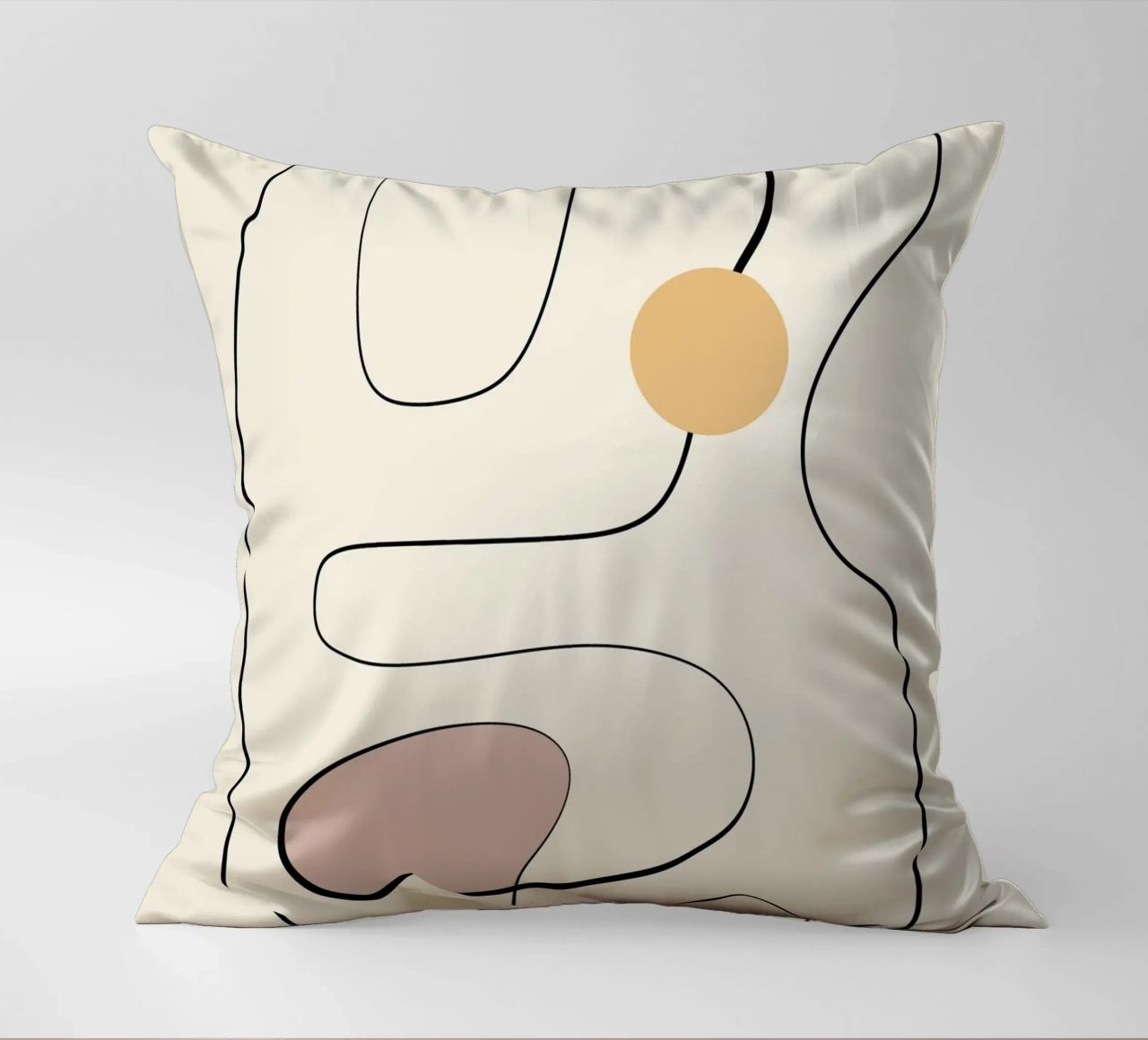 Minimal graceful line art abstract 21 decorative cushion by Little Dean