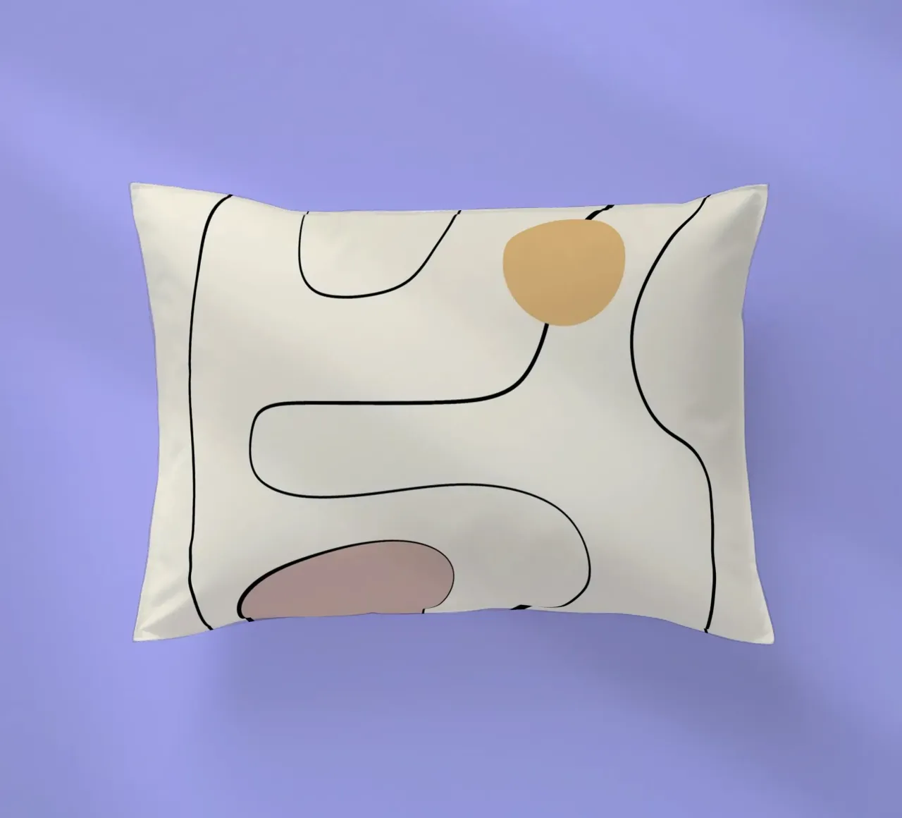 Minimal graceful line art abstract 21 cuscino da Little Dean