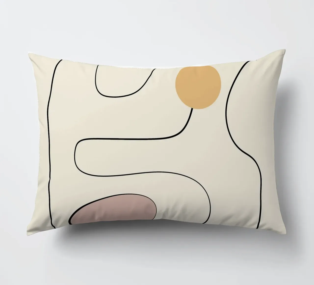 Minimal graceful line art abstract 21 cuscino da Little Dean