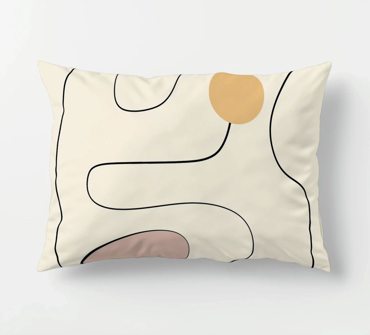 Minimal graceful line art abstract 21 decorative cushion by Little Dean
