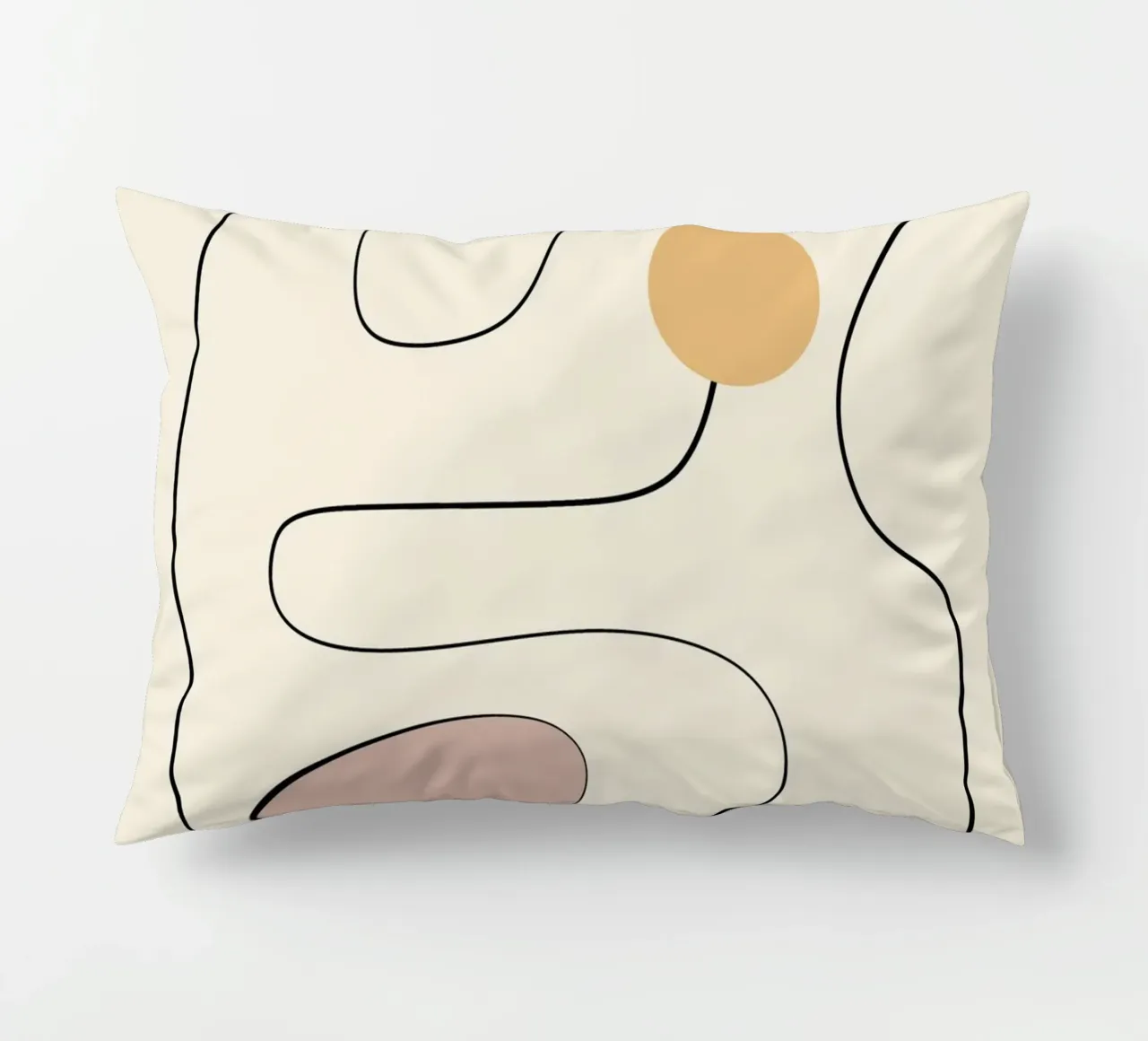 Minimal graceful line art abstract 21 cuscino da Little Dean