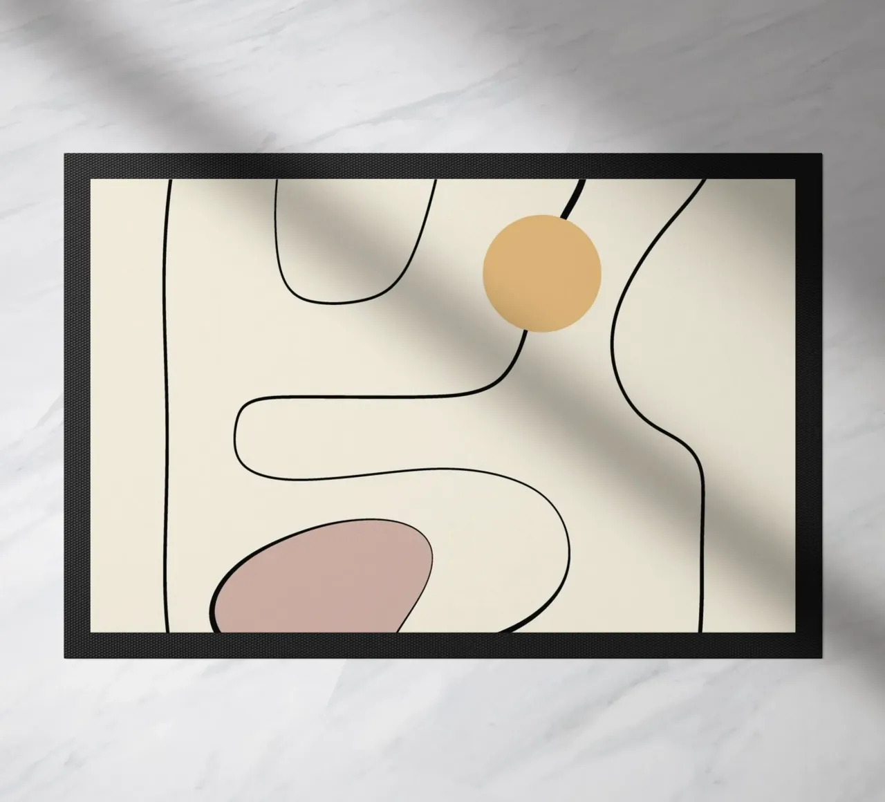 Arte lineal minimalista abstracto 21 felpudo de Little Dean