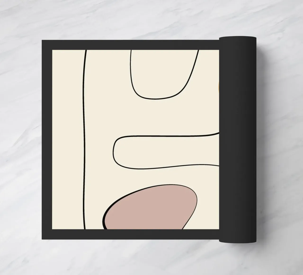 Arte lineal minimalista abstracto 21 felpudo de Little Dean