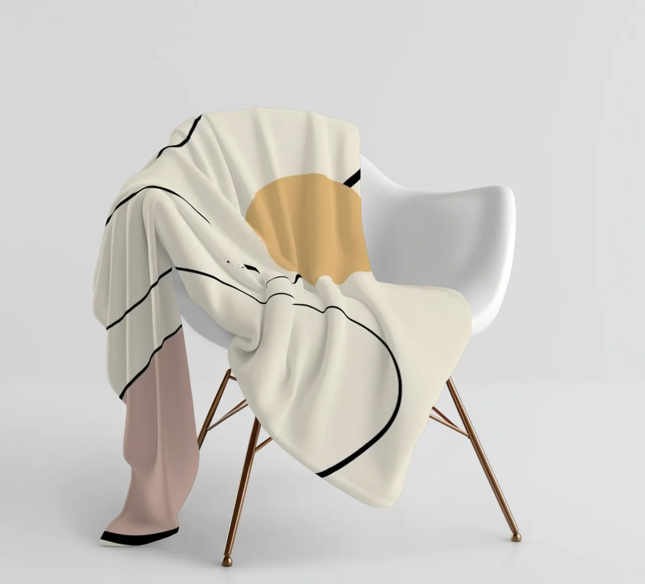 Minimal graceful line art abstract 21 coperta in pile da Little Dean