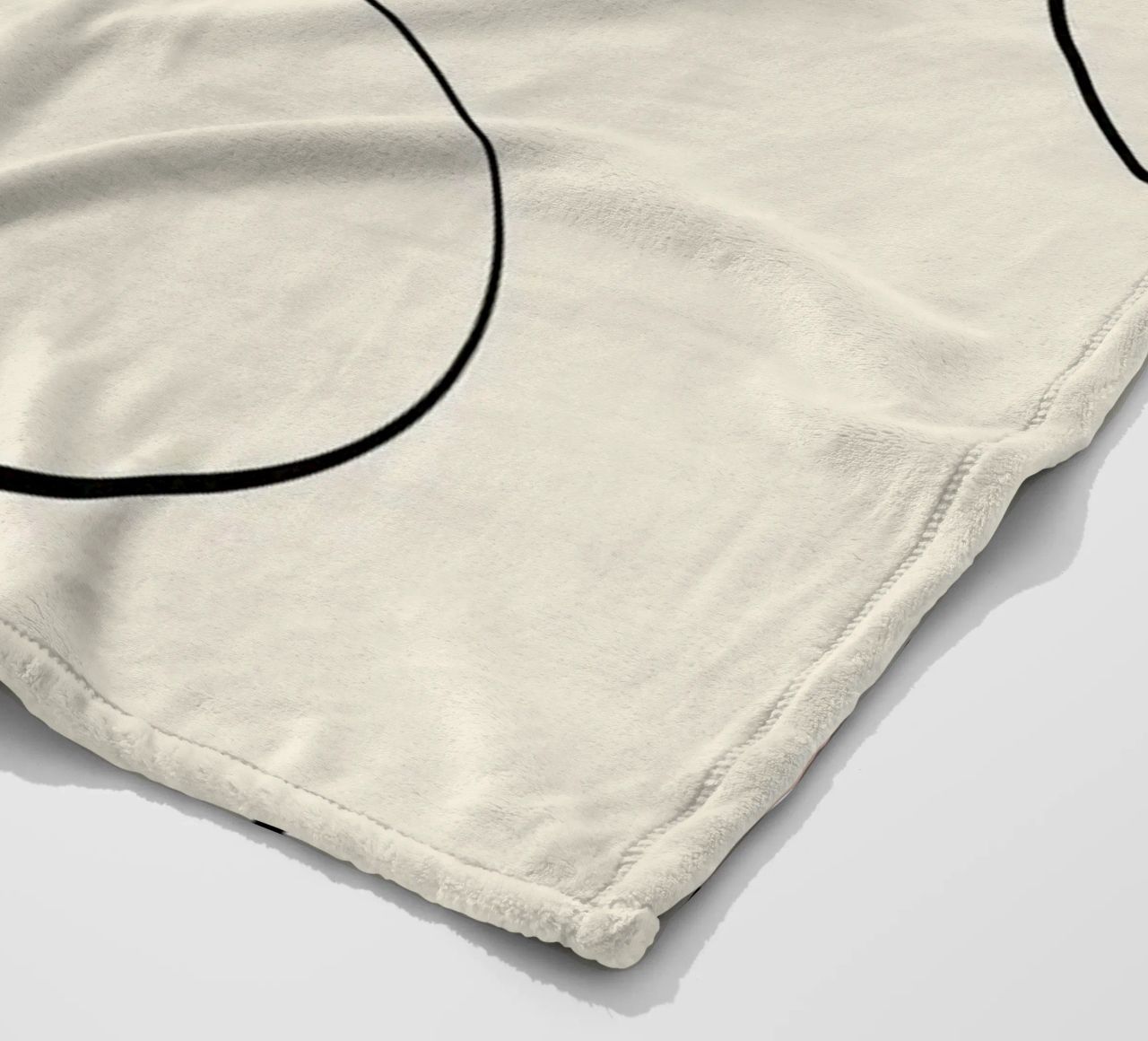 Minimal graceful line art abstract 21 fleece blanket by Little Dean
