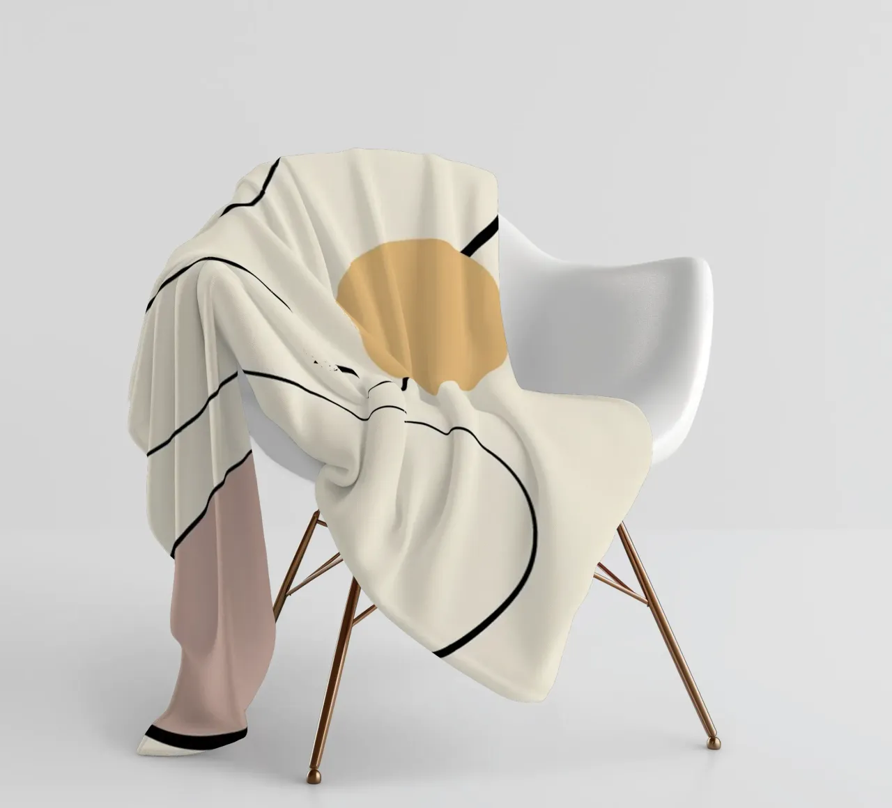 Minimal graceful line art abstract 21 coperta in pile da Little Dean