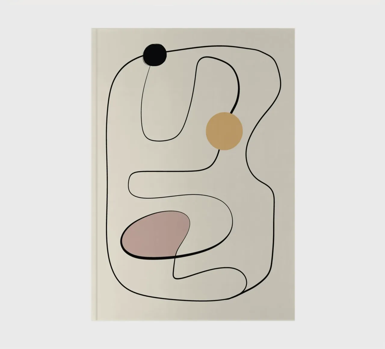 Dessin au trait minimaliste et gracieux abstrait 21 carnet de notes de Little Dean