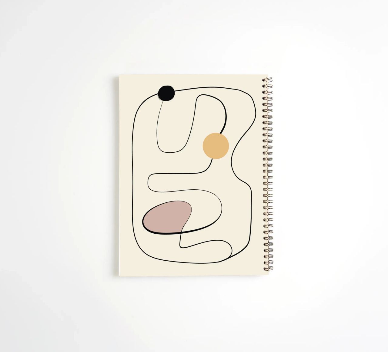 Minimal graceful line art abstract 21 spiral notebook by Little Dean