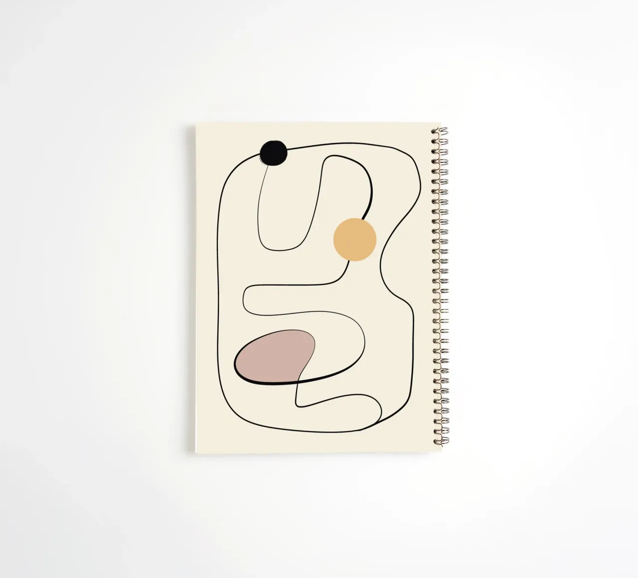 Minimale anmutige Linie Kunst abstrakt 21 Ringbuch von Little Dean