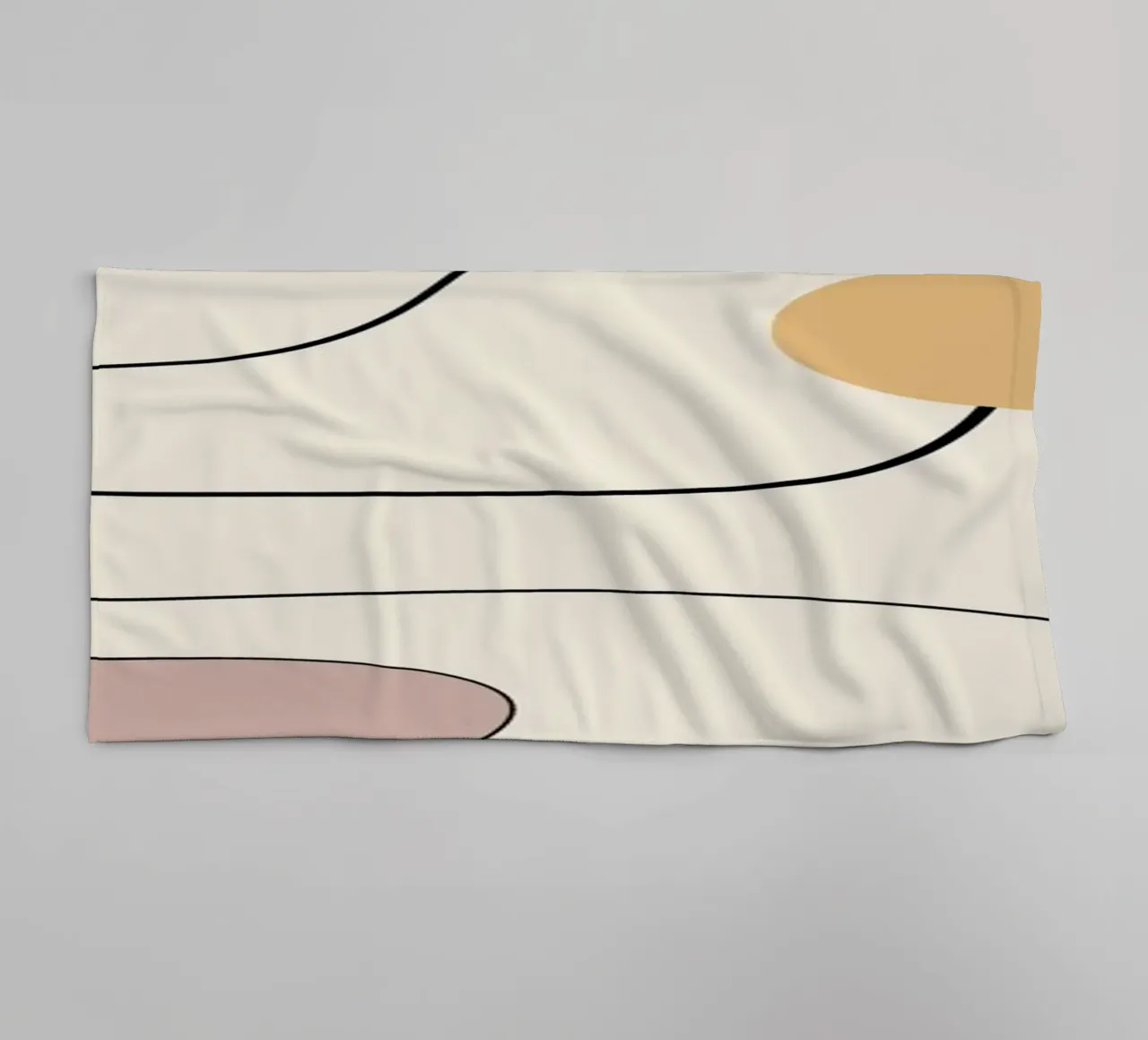 Minimale anmutige Linie Kunst abstrakt 21 Handtuch von Little Dean