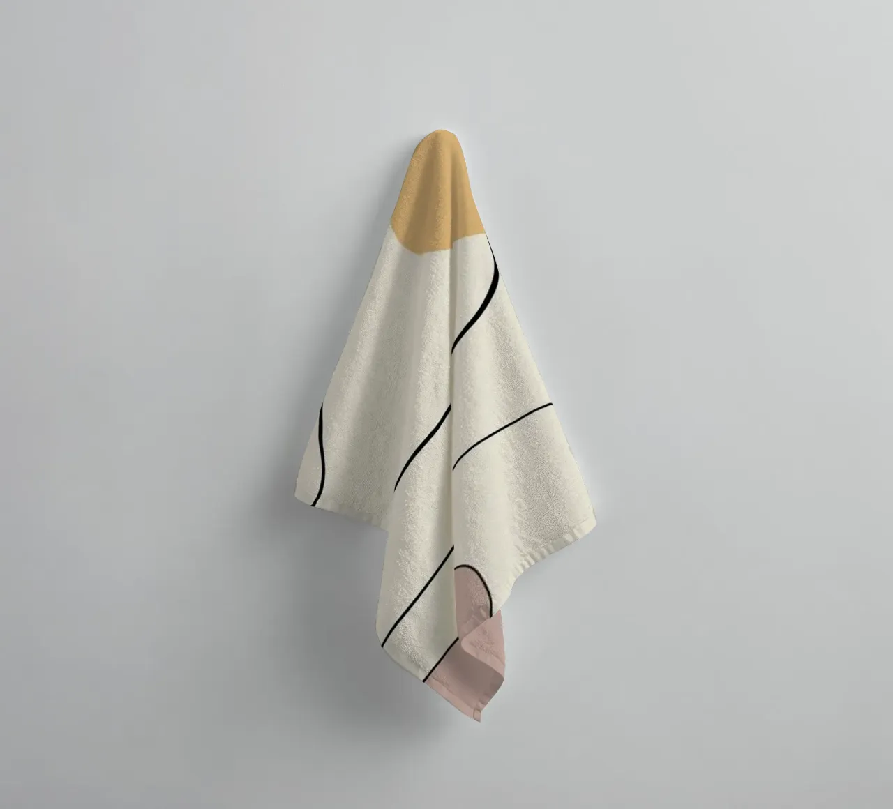 Minimale anmutige Linie Kunst abstrakt 21 Handtuch von Little Dean