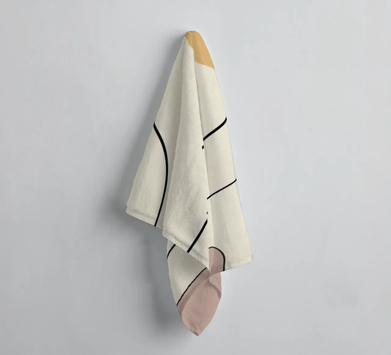 Minimale anmutige Linie Kunst abstrakt 21 Handtuch von Little Dean