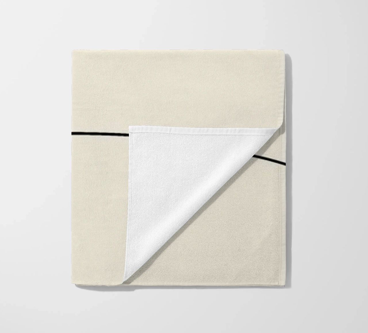 Minimal graceful line art abstract 21 beach towel by Little Dean