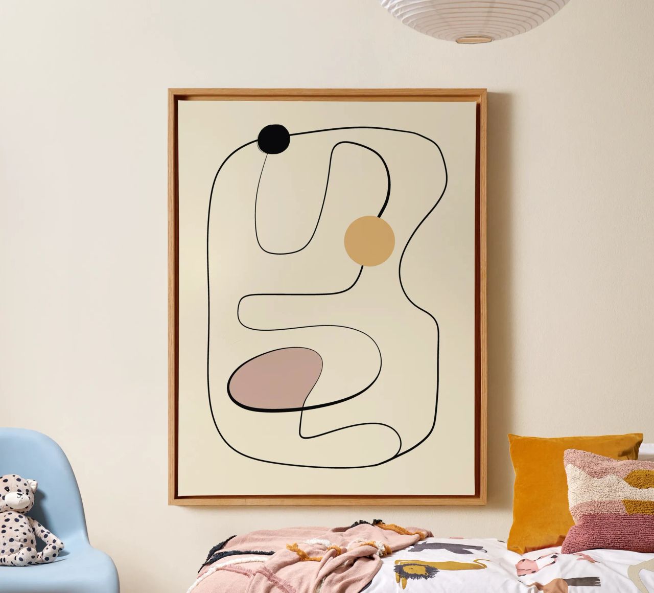 Minimal graceful line art abstract 21 canvas by Little Dean